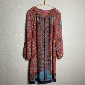 Robert Graham Multicolor Long Sleeve Dress